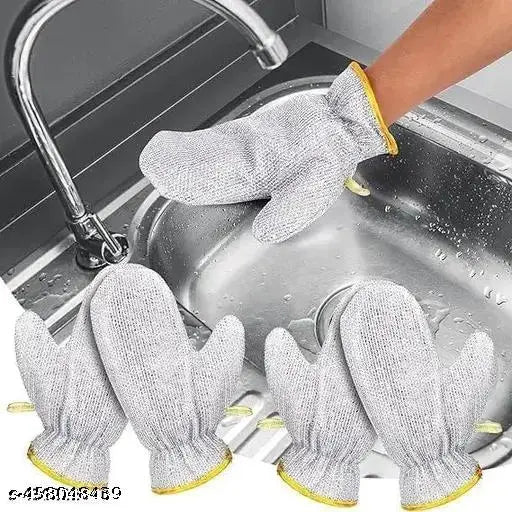 1 PAIR Wire Dishwashing Gloves & Wiping Pots